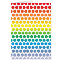 Regenbogen-Tupfen weiß Karten