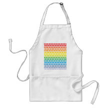 Regenbogen-Tupfen weiß Schürzen