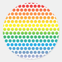 Regenbogen-Tupfen weiß Sticker