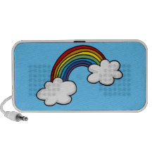Regenbogen u. Wolken iPod Lautsprecher