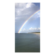Regenbogen über dem Meer Individuelle Foto Karte