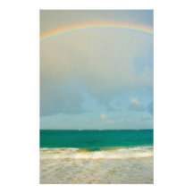 Regenbogen über Ozean Bedrucktes Papier