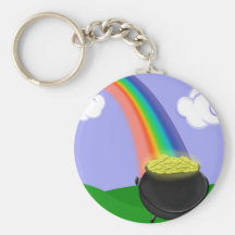 Regenbogen und Goldschatz Keychain Schlüsselband
