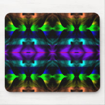 Regenbogen und Schwarzes abstrakt Mousepad