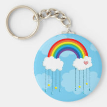 Regenbogen und Wolken, die Sterne regnen Schlüsselband