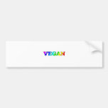 Regenbogen vegan auto aufkleber