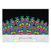 Regenbogen-Wasserfall - Fraktal-Kunst Einladung