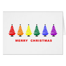 Regenbogen-Weihnachtsbaum Karten