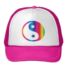 Regenbogen Yin Yang Hut Truckerkappe