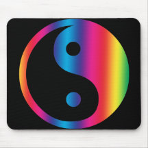 Regenbogen Yin Yang Mousepad