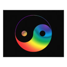 Regenbogen Yin Yang Symbol Ankündigungen