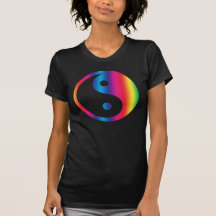 Regenbogen Yin Yang T-Shirt