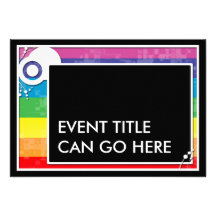 Regenbogenblockentwurf Individuelle Einladungskarte