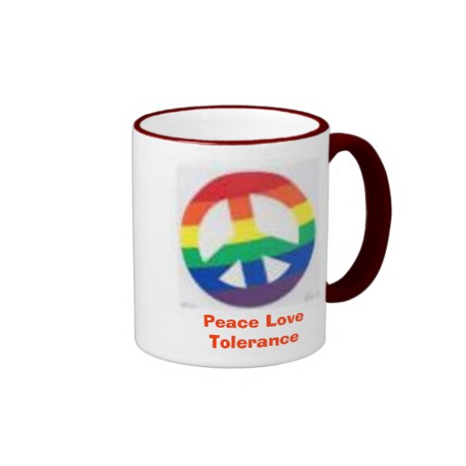 Regenbogenfriedenszeichen, FriedensLiebe-Toleranz Tee Tasse