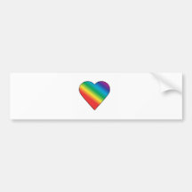 Regenbogenherz Autoaufkleber