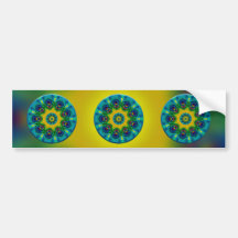 Regenbogenmandala-Fraktal-Kunst Autoaufkleber
