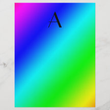 Regenbogenmonogramm Personalisierte Flyer