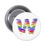 Regenbogenzebra-Initialen Anstecknadel
