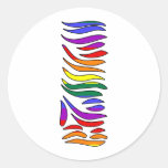 Regenbogenzebra-Initialen I Stickers