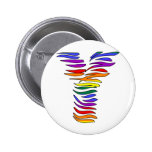 Regenbogenzebra-Initialen Y Button