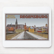 Regensburg - Ansicht von Steinerne Brücke Mauspads