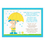 Regenschirm-Baby besprühen Duschen-Blau für Jungen Individuelle Ankündigung