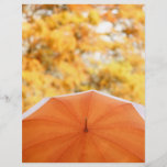 Regenschirm und Herbst-Farben Personalisierte Flyer