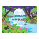 Regenwald-Fluss Postkarte