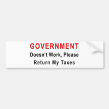 Regierung arbeitet nicht auto sticker
