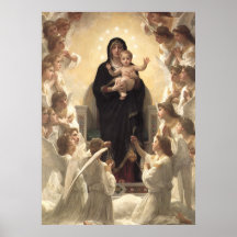 Regina Angelorum durch Bouguereau, viktorianische  Poster