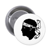 Regionsflagge Korsika-Inselfrankreichs Corse mache Button