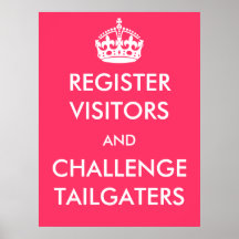 Register-Besucher und Herausforderung Tailgaters P Poster