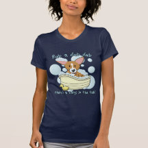Reiben Sie ein Tollpatsch-Tollpatschcorgi-T-Shirt