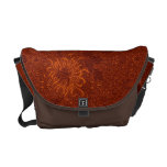 Reiches Rost-Damast-Blumenmuster Kurier Tasche