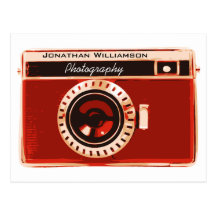 Reiches Rot-Kamera-Fotografie-Geschäft Postkarten