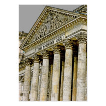 Reichstag/der Bundestag, Äußeres, Berlin (r3b) Visitenkarten Vorlage