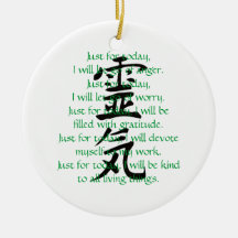 Reiki Kanji und Gebote mit Usui Weihnachtsornament