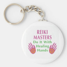 Reiki Meister tun es mit den heilenden Händen Schlüsselanhänger