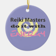 Reiki Meister tun es mit Energie Weihnachtsornament