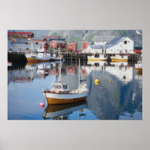 Reine Fischerdorf, Lofoten, Norwegen Poster
