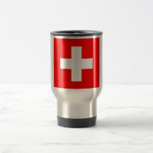 Reise-Becher mit Flagge von der Schweiz Tasse