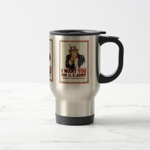 Reise-Becher: Uncle Sam - Ich will Sie Kaffeehaferl