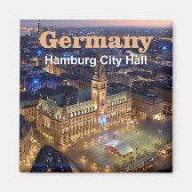 Reise-Foto-Andenken-Magneten Hamburgs Deutschland