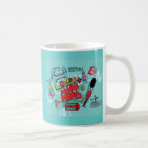 Reise-Kunst London ~ Englands Vereinigtes Königrei Tee Tasse