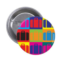 Reise-Pop-Kunst Buttons