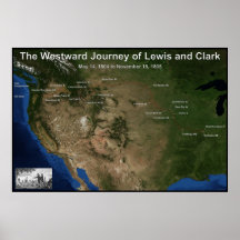 Reise von Lewis und von Clark Poster