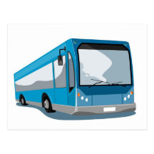 Reisebuszugtransport Postkarte