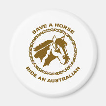 Reiten Sie einen Australier Kühlschrankmagnete