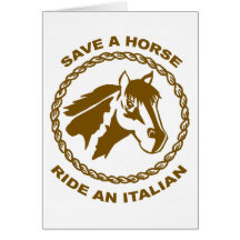 Reiten Sie einen Italiener Grußkarte