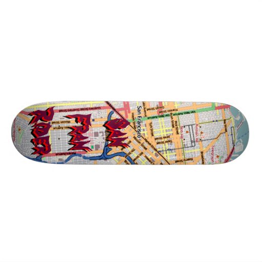 Reiter Sans Fran die MUSEUM Zazzle Geschenke Skateboarddecks